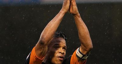 Edgar Davids: Celebrates after Barnet's victory